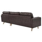 Valour 98 Leather Sectional Sofa