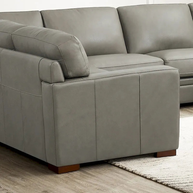 Hydeline Dillon Top Grain Leather Right-Facing Sectional Sofa with Chaise