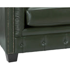 Hancock Tufted Top Grain Italian Leather Chesterfield Sofa - 31  H x 86  W x 40  D