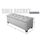 Sole Secret Diamond Tufted OBSESSION Linen Storage Bench