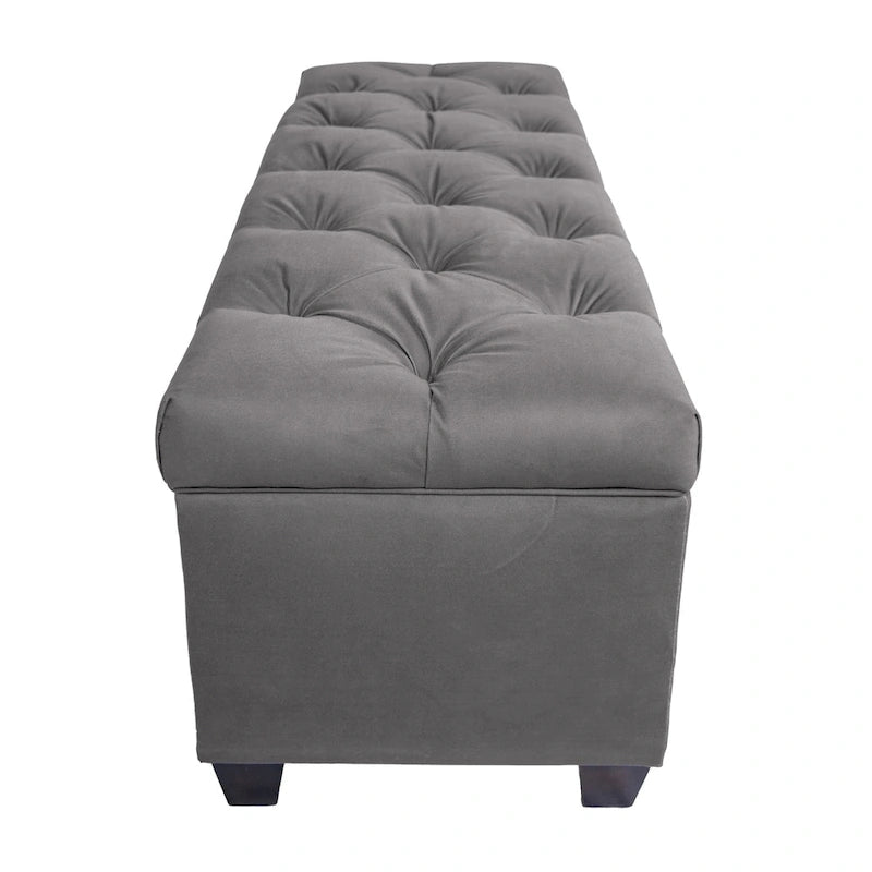 Sole Secret Diamond Tufted OBSESSION Linen Storage Bench
