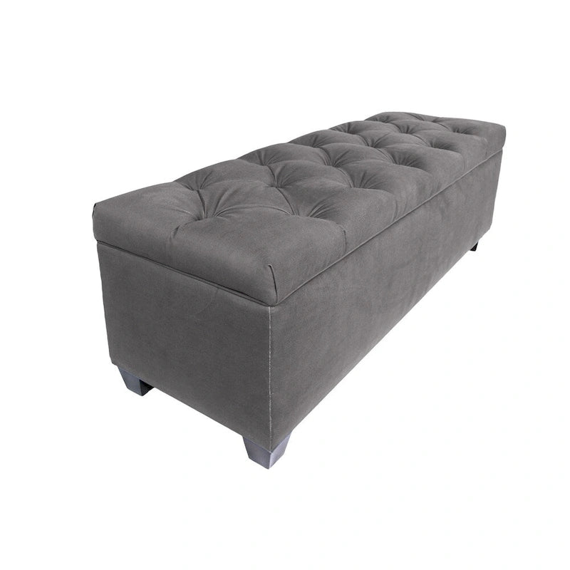 Sole Secret Diamond Tufted OBSESSION Linen Storage Bench