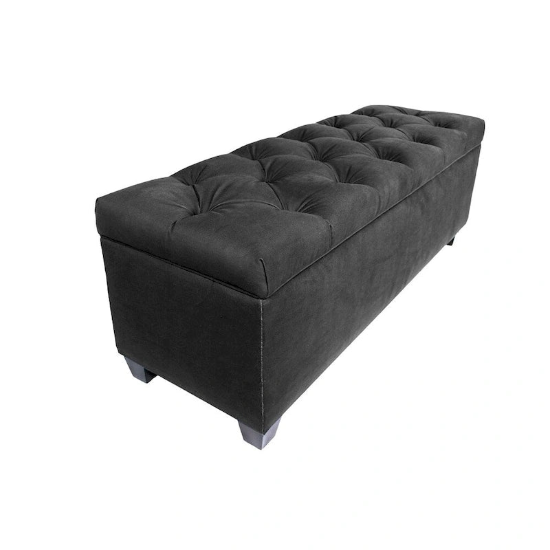 Sole Secret Diamond Tufted OBSESSION Linen Storage Bench