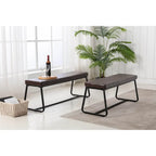 Porthos Home Remy Entryway Bench, PU Leather Upholstery, Iron Legs