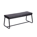Porthos Home Remy Entryway Bench, PU Leather Upholstery, Iron Legs