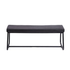 Porthos Home Remy Entryway Bench, PU Leather Upholstery, Iron Legs