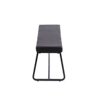 Porthos Home Remy Entryway Bench, PU Leather Upholstery, Iron Legs