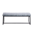 Porthos Home Remy Entryway Bench, PU Leather Upholstery, Iron Legs