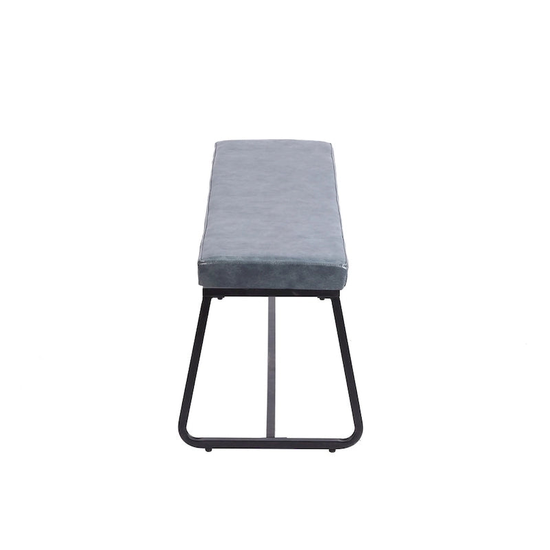 Porthos Home Remy Entryway Bench, PU Leather Upholstery, Iron Legs