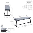 Porthos Home Remy Entryway Bench, PU Leather Upholstery, Iron Legs