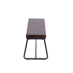 Porthos Home Remy Entryway Bench, PU Leather Upholstery, Iron Legs