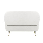 Modern Fuzzy Storage Bench, Upholstered Ottoman with Storage Space and Gold Legs, End of Bed Bench, Footrest Stool