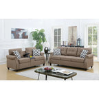 2 Piece Sofa Set With Accent Pillows