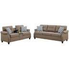 2 Piece Sofa Set With Accent Pillows