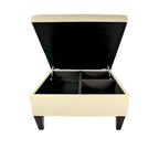 MJL Furniture Manhattan Allure Upholstered Organizational Cocktail Ottoman Table