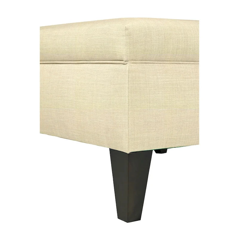 MJL Furniture Manhattan Allure Upholstered Organizational Cocktail Ottoman Table