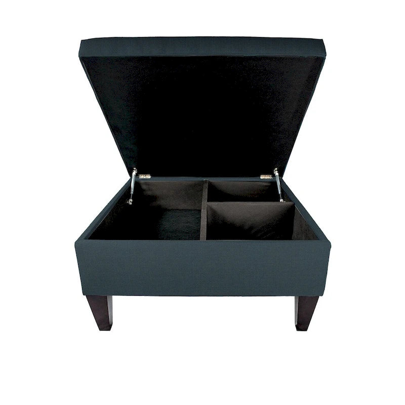 MJL Furniture Manhattan Allure Upholstered Organizational Cocktail Ottoman Table