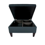 MJL Furniture Manhattan Allure Upholstered Organizational Cocktail Ottoman Table