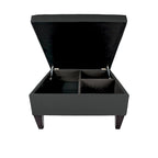 MJL Furniture Manhattan Allure Upholstered Organizational Cocktail Ottoman Table