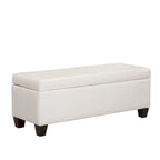 York Upholstered Quilted Stitched Flip-Top Storage Bench