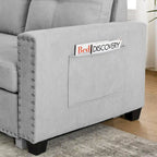 Classic and Cozy L-shape Pull-out Sleeper Sectional Sofa