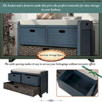 Fully Assembled Shoe Bench with Removable Cushion