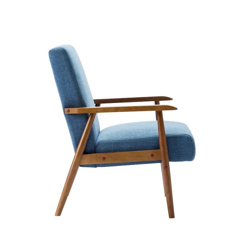 Porthos Home Gelso Fabric Accent Chair with Rubberwood Legs