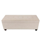 SOLE SECRET DUO 6 Button Nail Linen & Shoe Storage Bench - NOVA