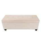 SOLE SECRET DUO 6 Button Nail Linen & Shoe Storage Bench - NOVA