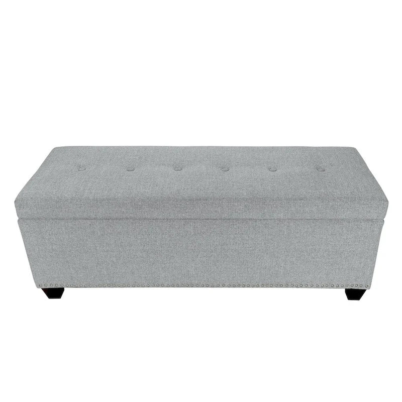 SOLE SECRET DUO 6 Button Nail Linen & Shoe Storage Bench - NOVA