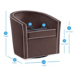 Kenton Barrel Style Swivel Chair by Greyson Living