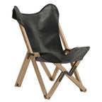 Cantu Genuine Top Grain Leather Tripolina Sling Chair by iNSPIRE Q Modern