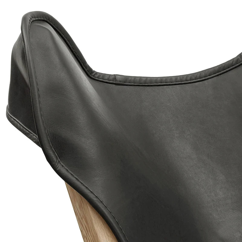 Cantu Genuine Top Grain Leather Tripolina Sling Chair by iNSPIRE Q Modern