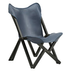 Cantu Genuine Top Grain Leather Tripolina Sling Chair by iNSPIRE Q Modern