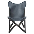 Cantu Genuine Top Grain Leather Tripolina Sling Chair by iNSPIRE Q Modern