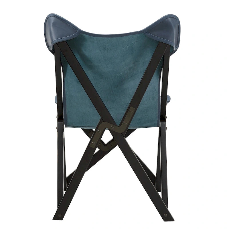 Cantu Genuine Top Grain Leather Tripolina Sling Chair by iNSPIRE Q Modern