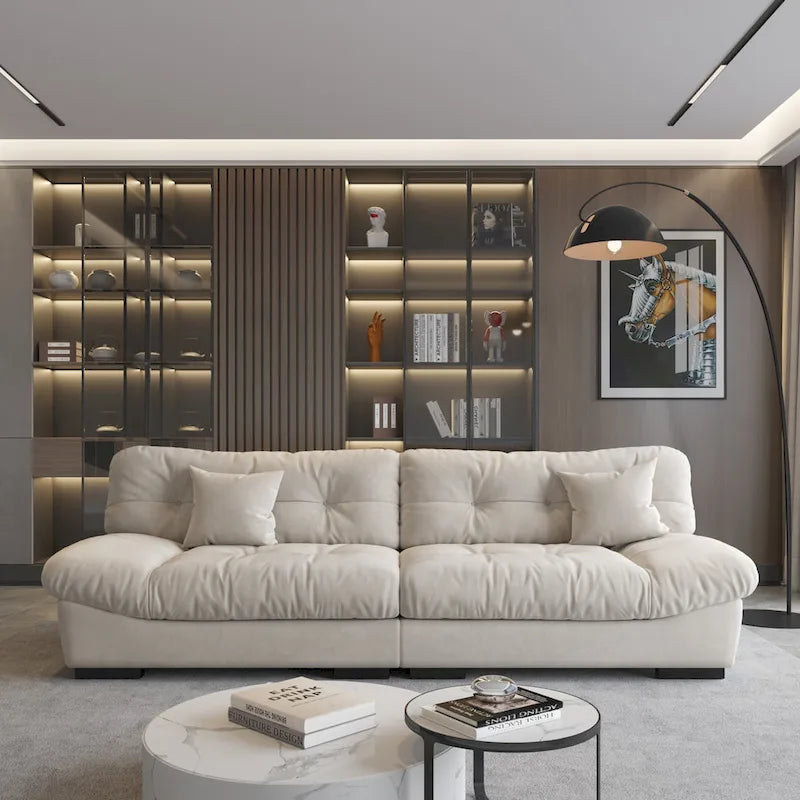 105  Minimalism Cloud Sofa Loveseat with Two Pillow
