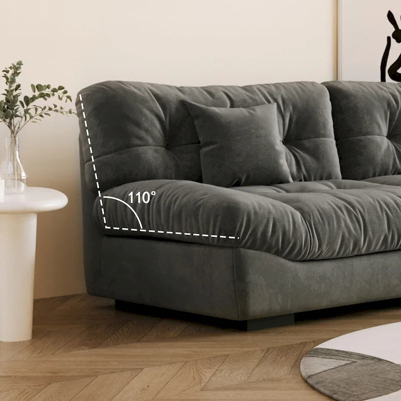 105  Minimalism Cloud Sofa Loveseat with Two Pillow
