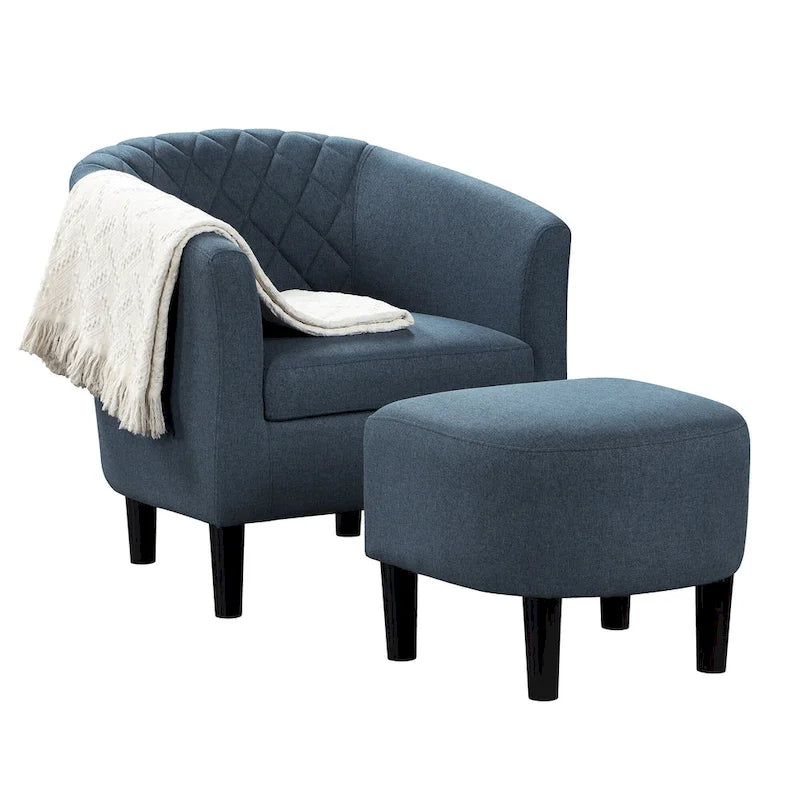 Convenience Concepts Take a Seat Roosevelt Accent Chair with Ottoman