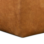 Poly & Bark Denver Leather Ottoman - Full Grain Genuine Italian Leather