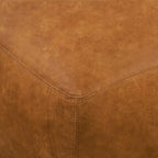 Poly & Bark Denver Leather Ottoman - Full Grain Genuine Italian Leather
