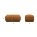 Poly & Bark Denver Leather Ottoman - Full Grain Genuine Italian Leather