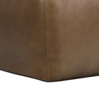 Poly & Bark Denver Leather Ottoman - Full Grain Genuine Italian Leather