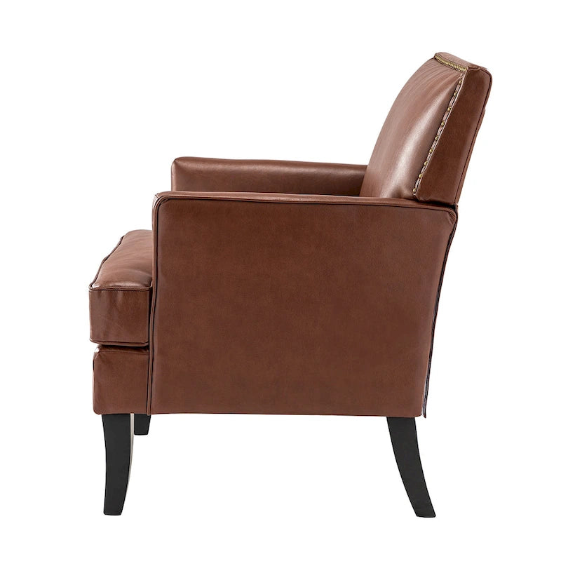 Nileus Modern Classic Polyester Accent Chair with Solid Wooden Legs Set of 2 by HULALA HOME