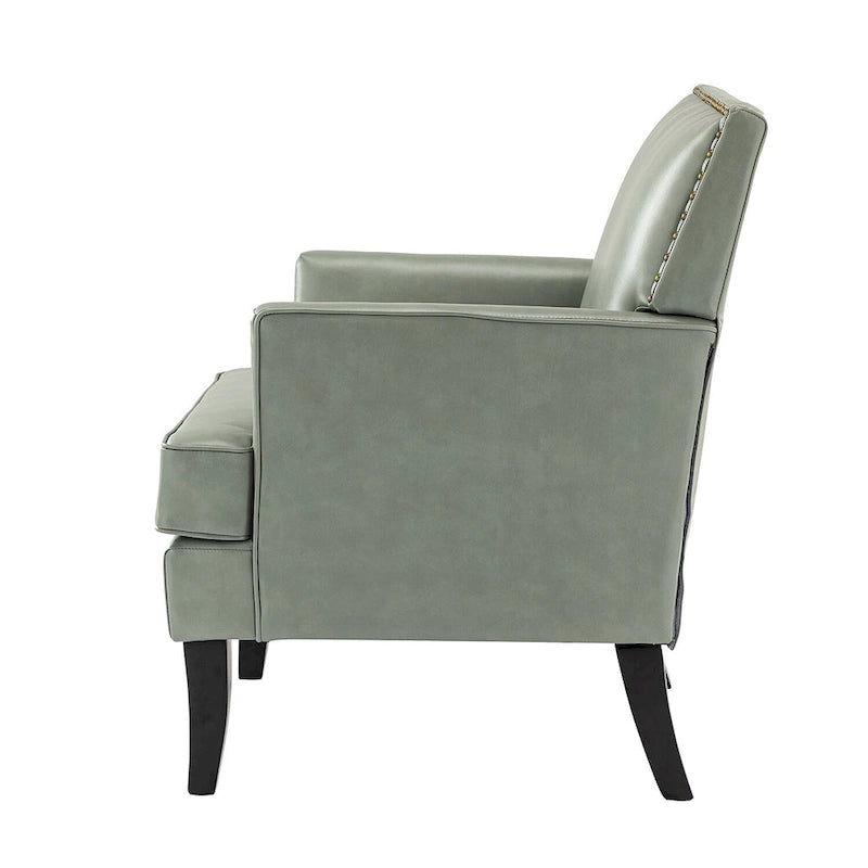 Nileus Modern Classic Polyester Accent Chair with Solid Wooden Legs Set of 2 by HULALA HOME