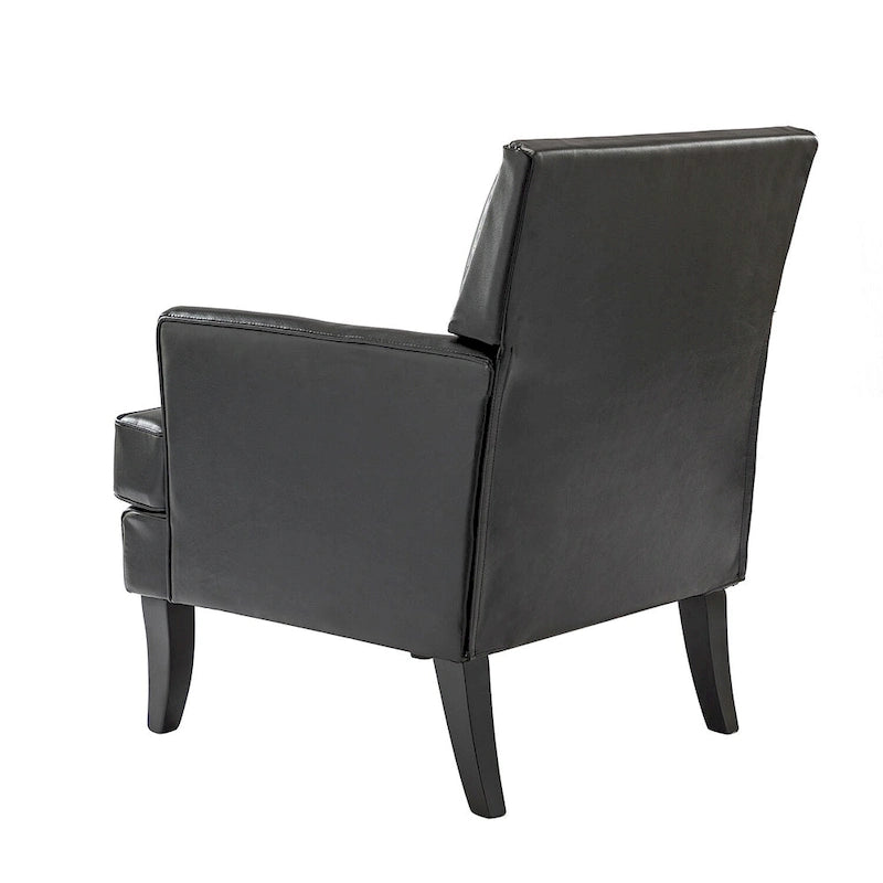 Nileus Modern Classic Polyester Accent Chair with Solid Wooden Legs Set of 2 by HULALA HOME