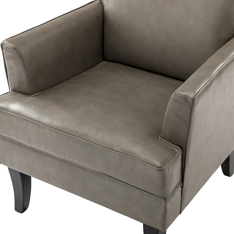 Nileus Modern Classic Polyester Accent Chair with Solid Wooden Legs Set of 2 by HULALA HOME