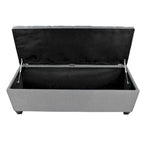 Sole Secret Diamond-tufted Linen Storage Bench