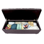 Sole Secret Diamond-tufted Linen Storage Bench