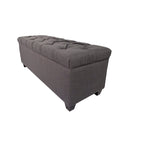 Sole Secret Diamond-tufted Linen Storage Bench